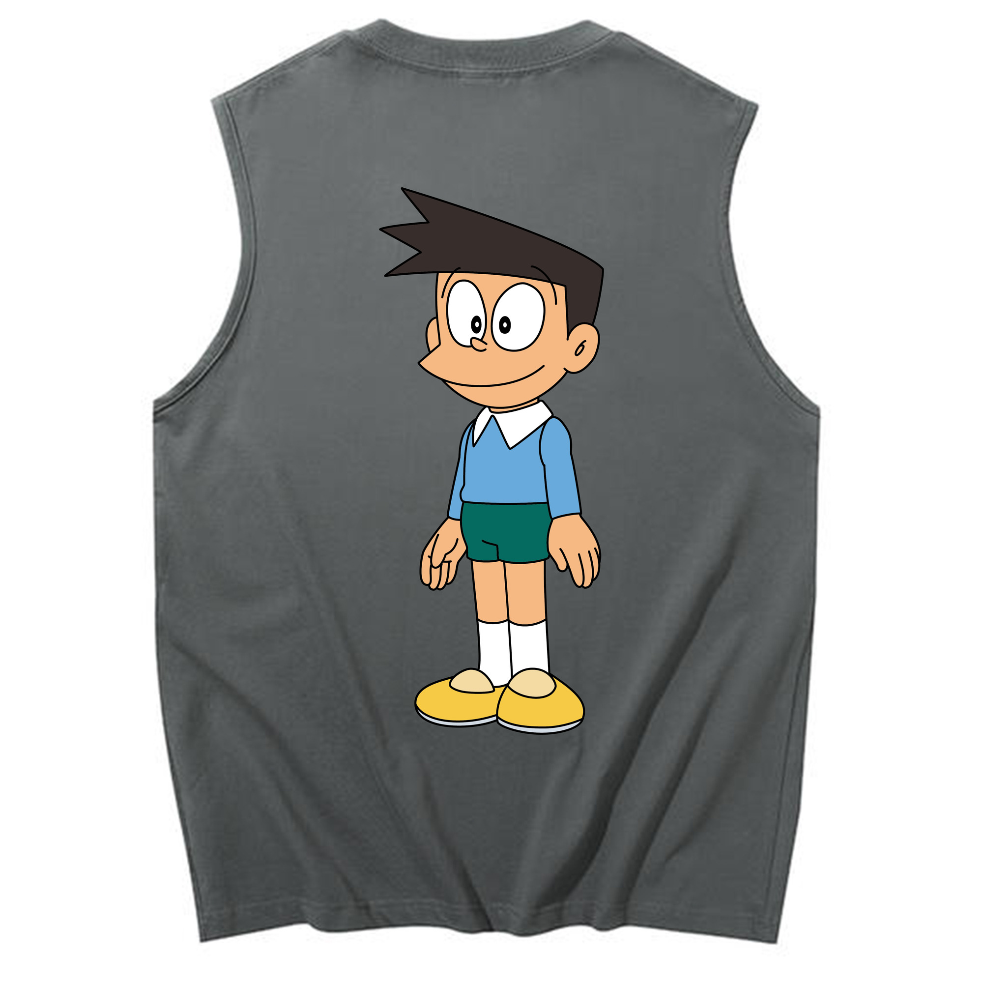 （画像用） ドラえもん 骨川 スネ夫 Doraemon Honekawa Suneo コットン100％タンクトップ（背面プリント）